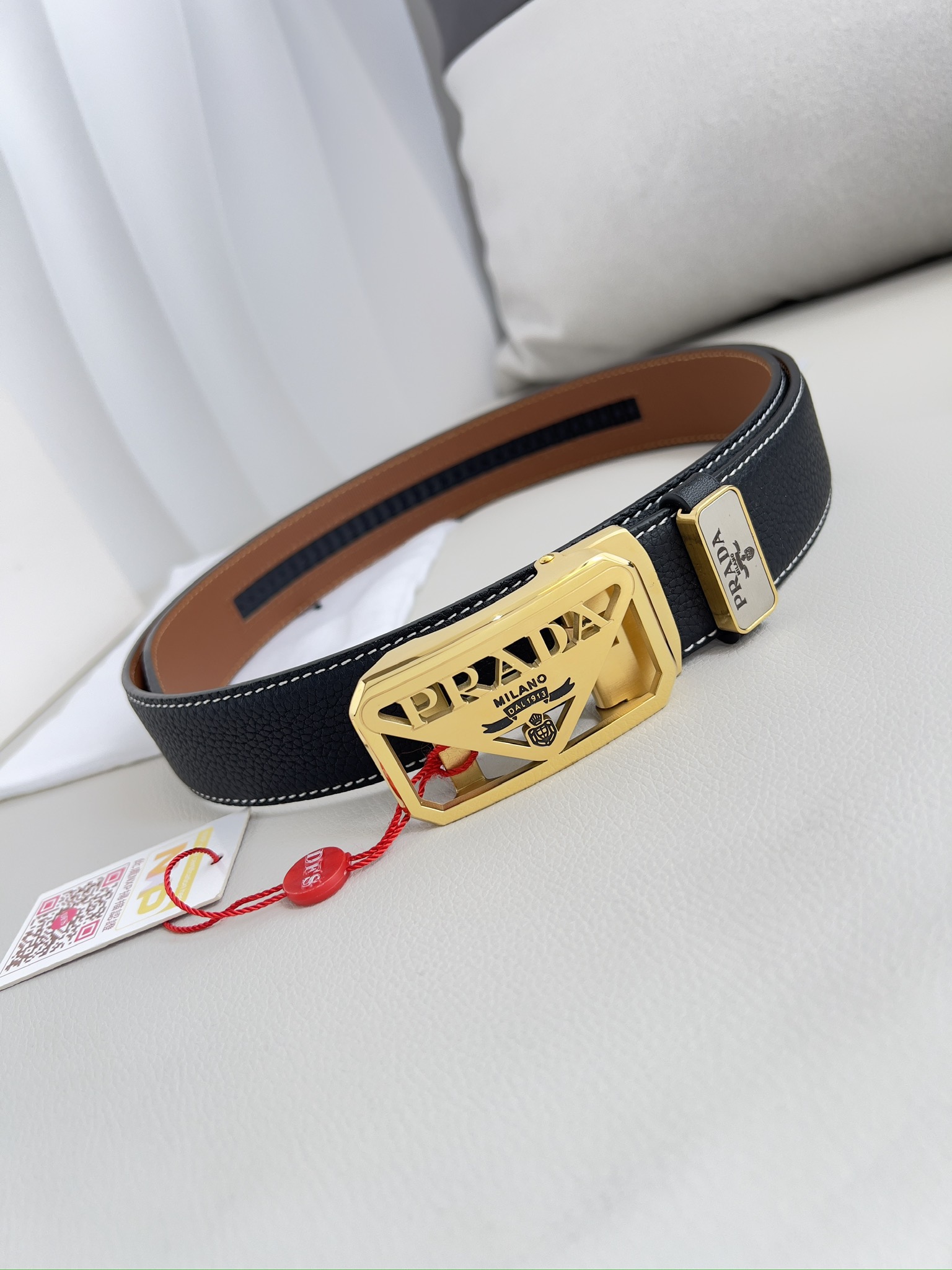 【PRADA】(プラダ) 3.5cmベルト メンズ-BRAND OFF