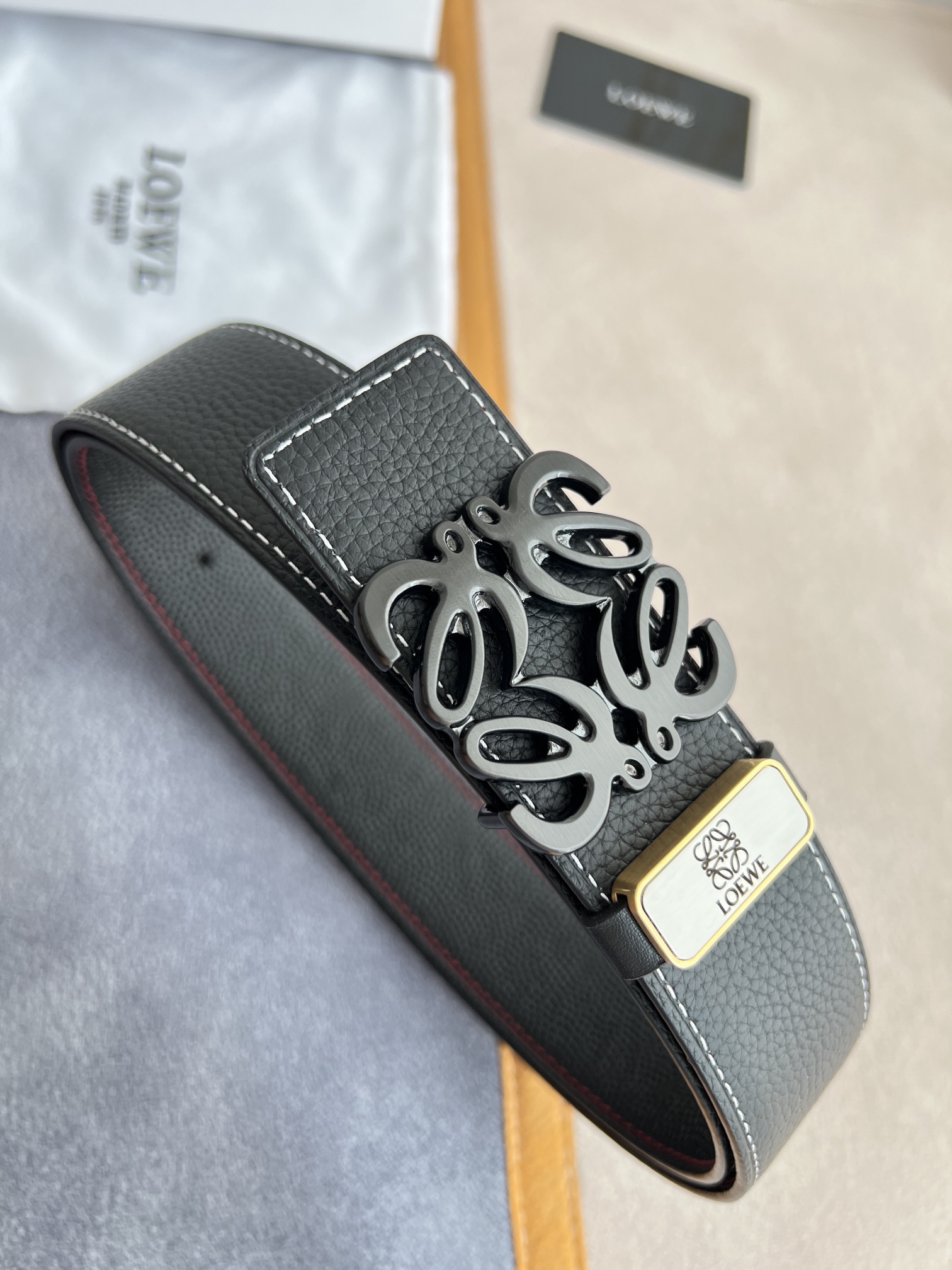 【2026】【LOEWE】(ロエベ)3.8cmベルト メンズ-BRAND OFF