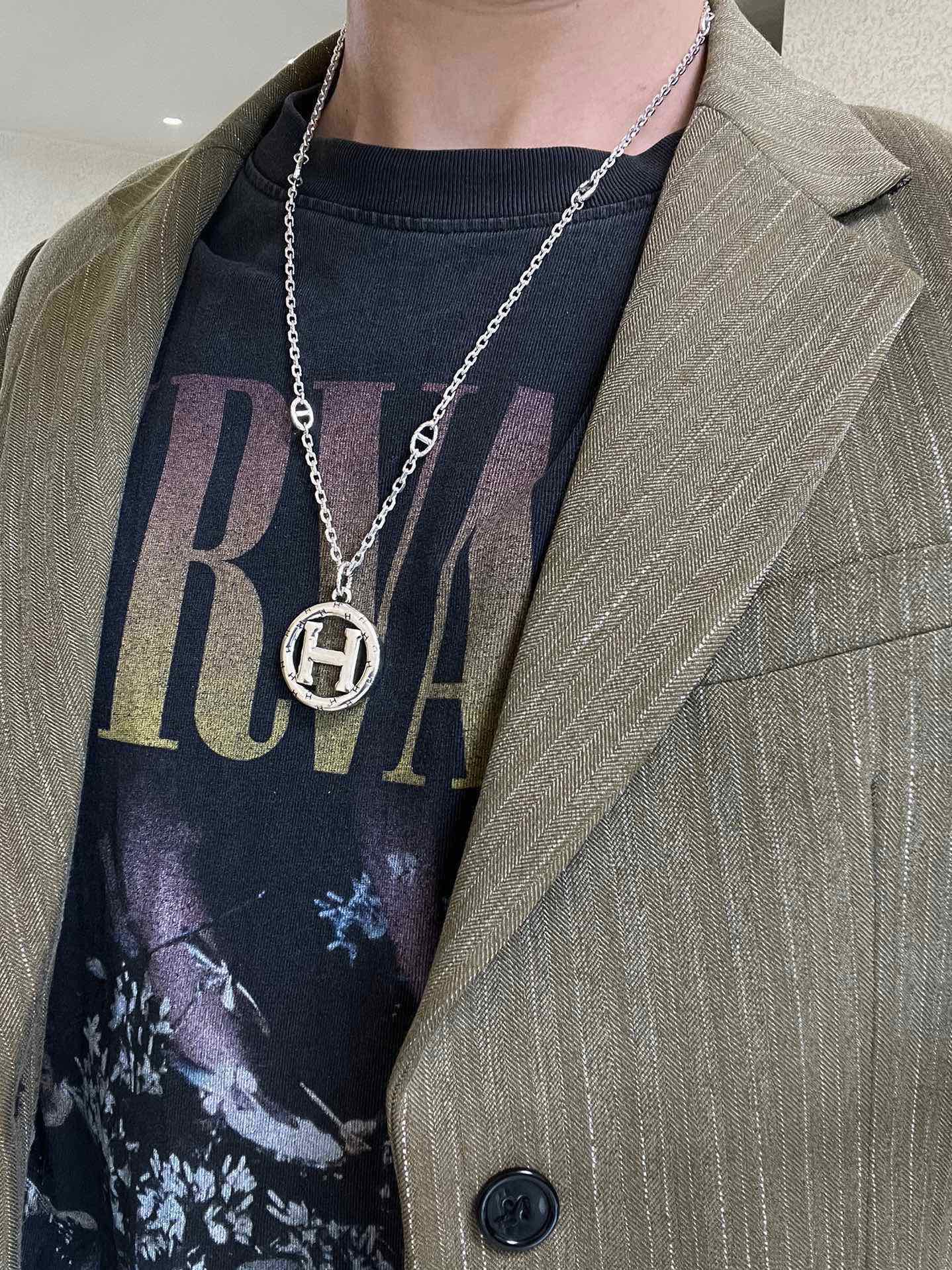 【HERMES】ネックレス、新しいネックレス万能シンプルファッションオーナメント 2473-BRAND OFF