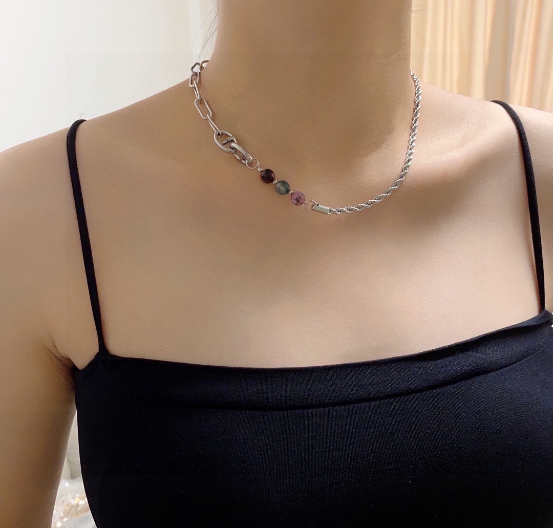 【HERMES】ネックレス、新しいネックレス万能シンプルファッションオーナメント 2473-BRAND OFF
