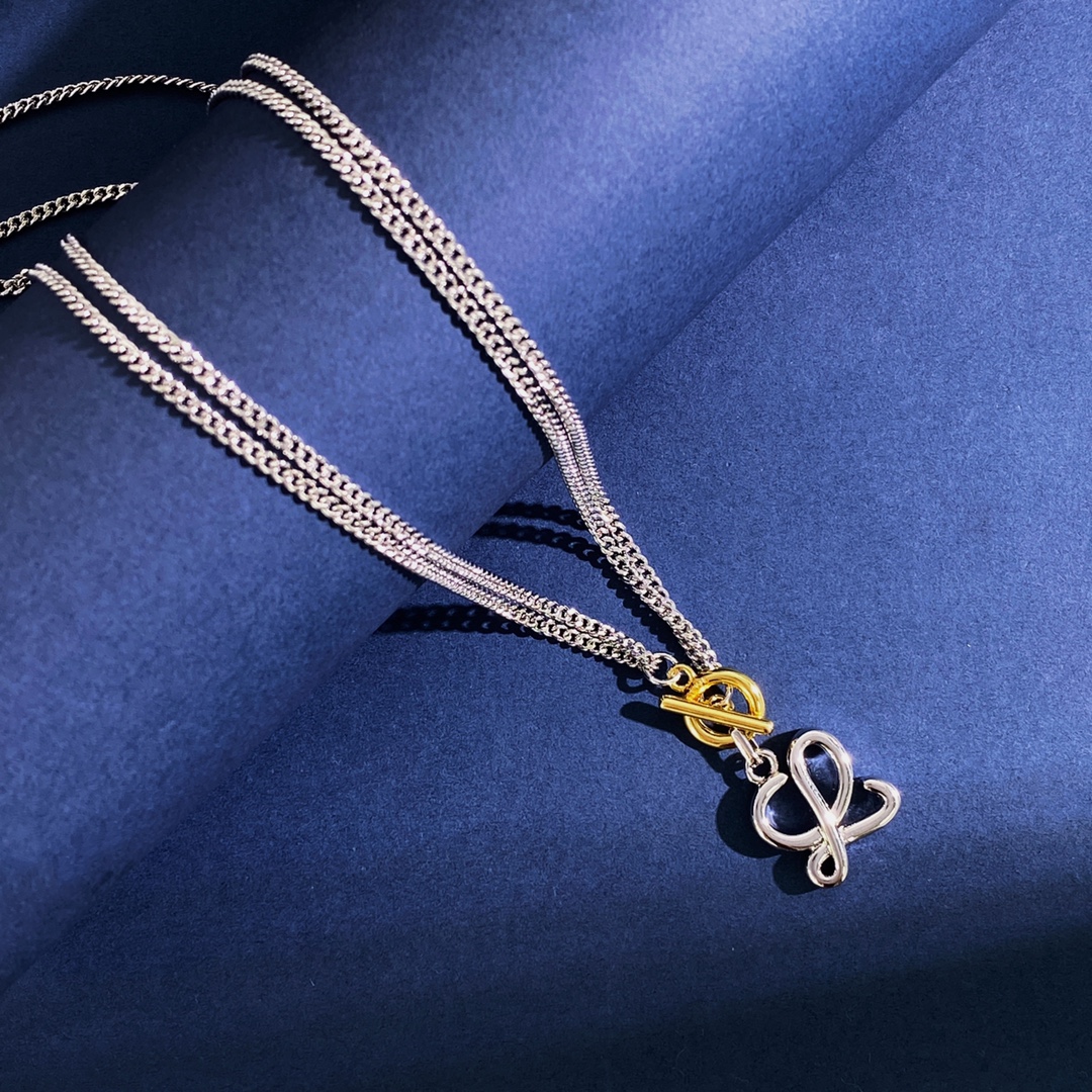 【LOEWE】ネックレス、新しいネックレス万能シンプルファッションオーナメント 2474-BRAND OFF