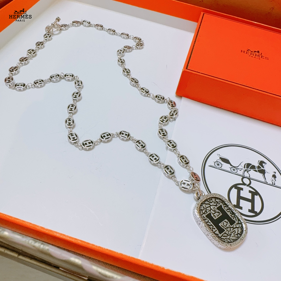 【HERMES】ネックレス、新しいネックレス万能シンプルファッションオーナメント 240730-BRAND OFF