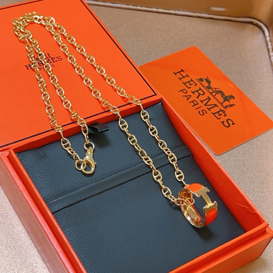 【HERMES】ネックレス、新しいネックレス万能シンプルファッションオーナメント 240730-BRAND OFF