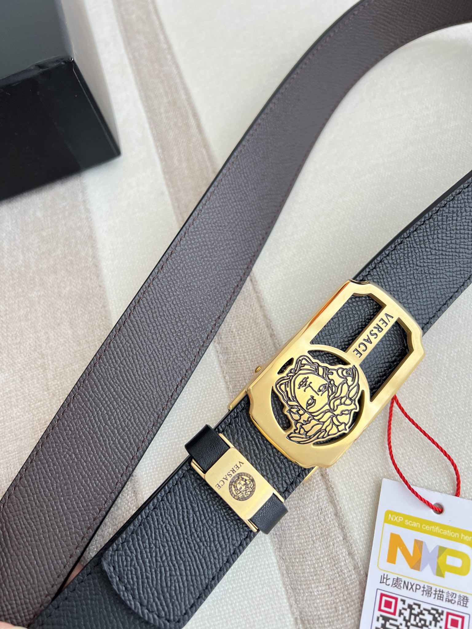 【VERSACE】(ヴェルサーチ) 3.8cmベルト メンズ 240903-BRAND OFF