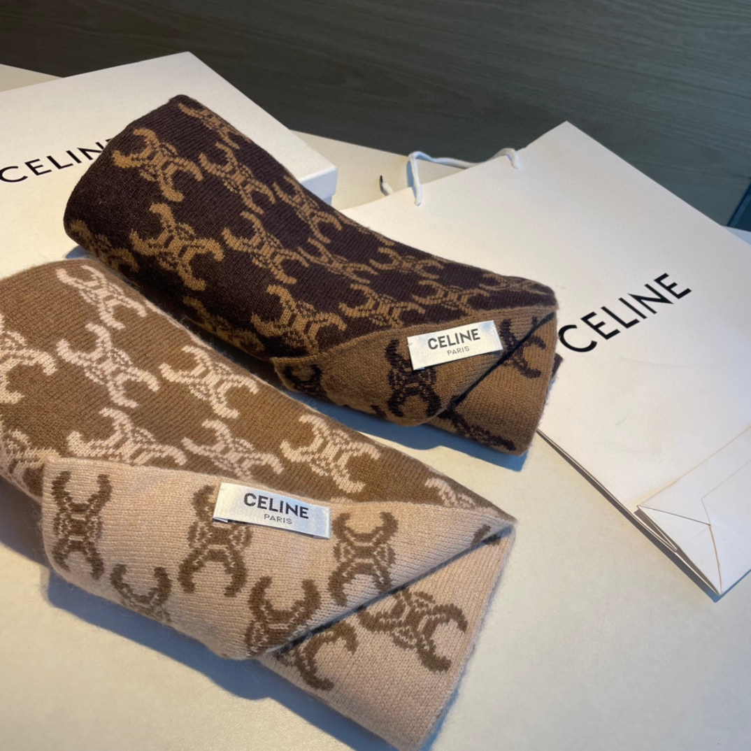 【CELINE セリーヌ】スカーフ  30*180CM    241108-BRAND OFF