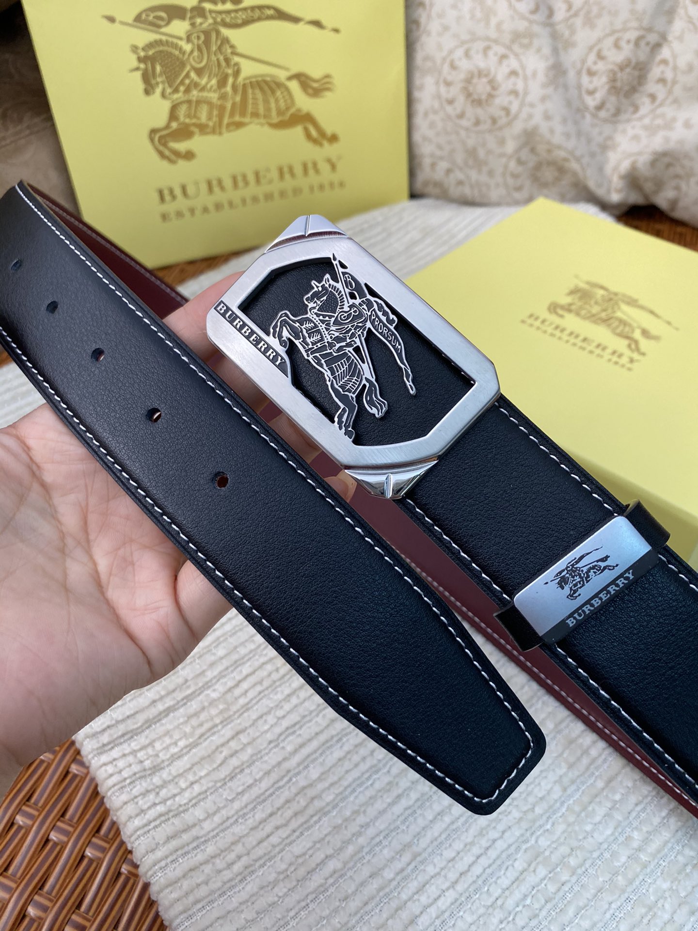【BURBERRY】(バーバリー) 3.8cm   ベルト メンズ-BRAND OFF