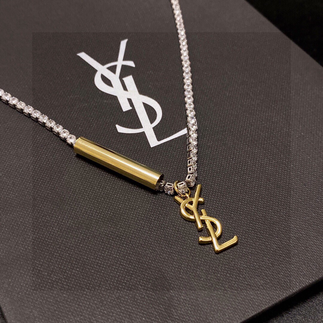 【YSL SAINT LAURENT  】サンローラン ネックレス、新しいネックレス万能シンプルファッションオーナメント-BRAND OFF
