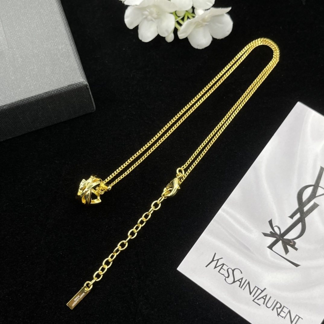 【YSL SAINT LAURENT  】サンローラン ネックレス、新しいネックレス万能シンプルファッションオーナメント-BRAND OFF