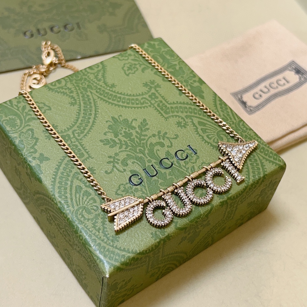 【GUCCI】ネックレス、新しいネックレス万能シンプルファッションオーナメント-BRAND OFF