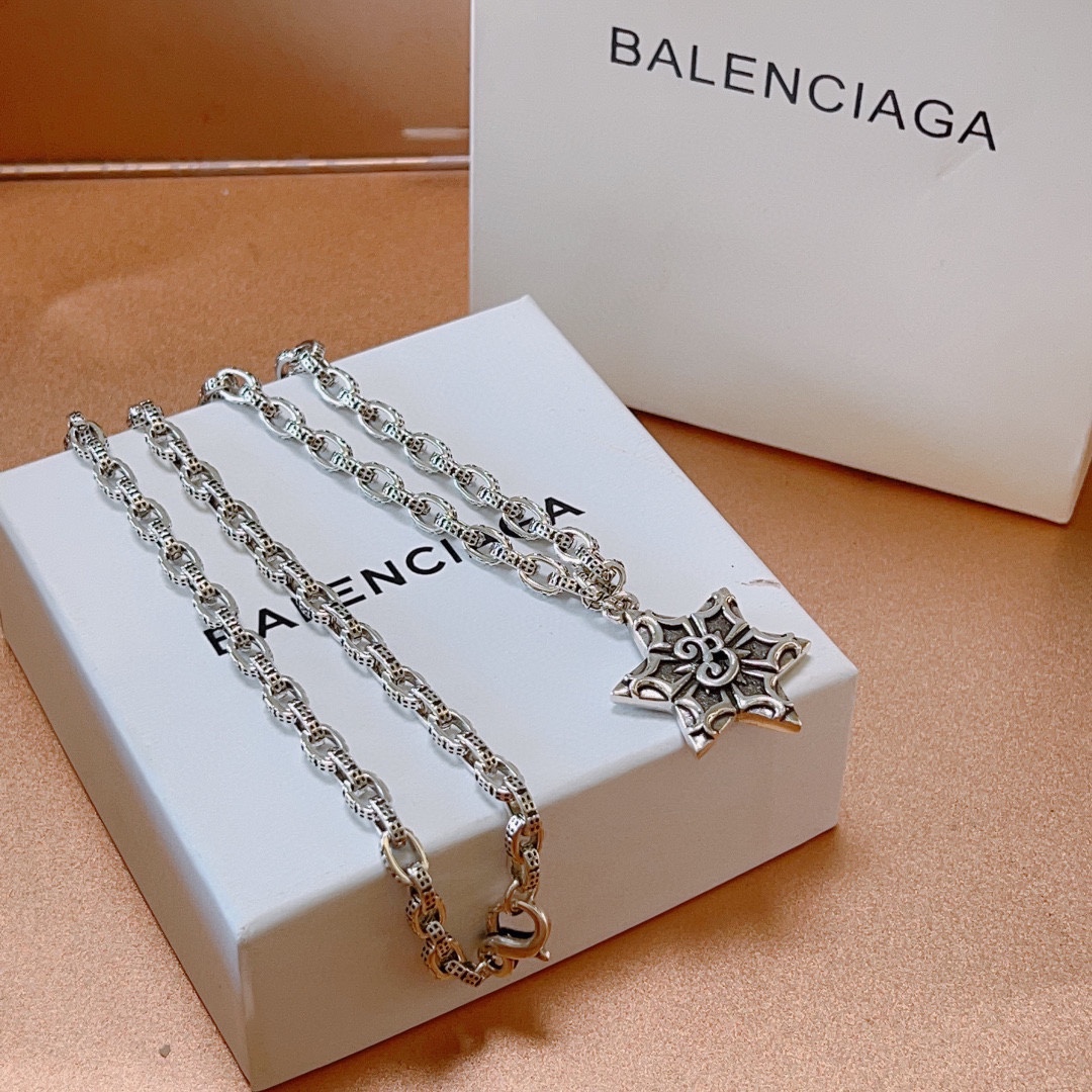 【BALENCIAGA】ネックレス、新しいネックレス万能シンプルファッションオーナメント-BRAND OFF