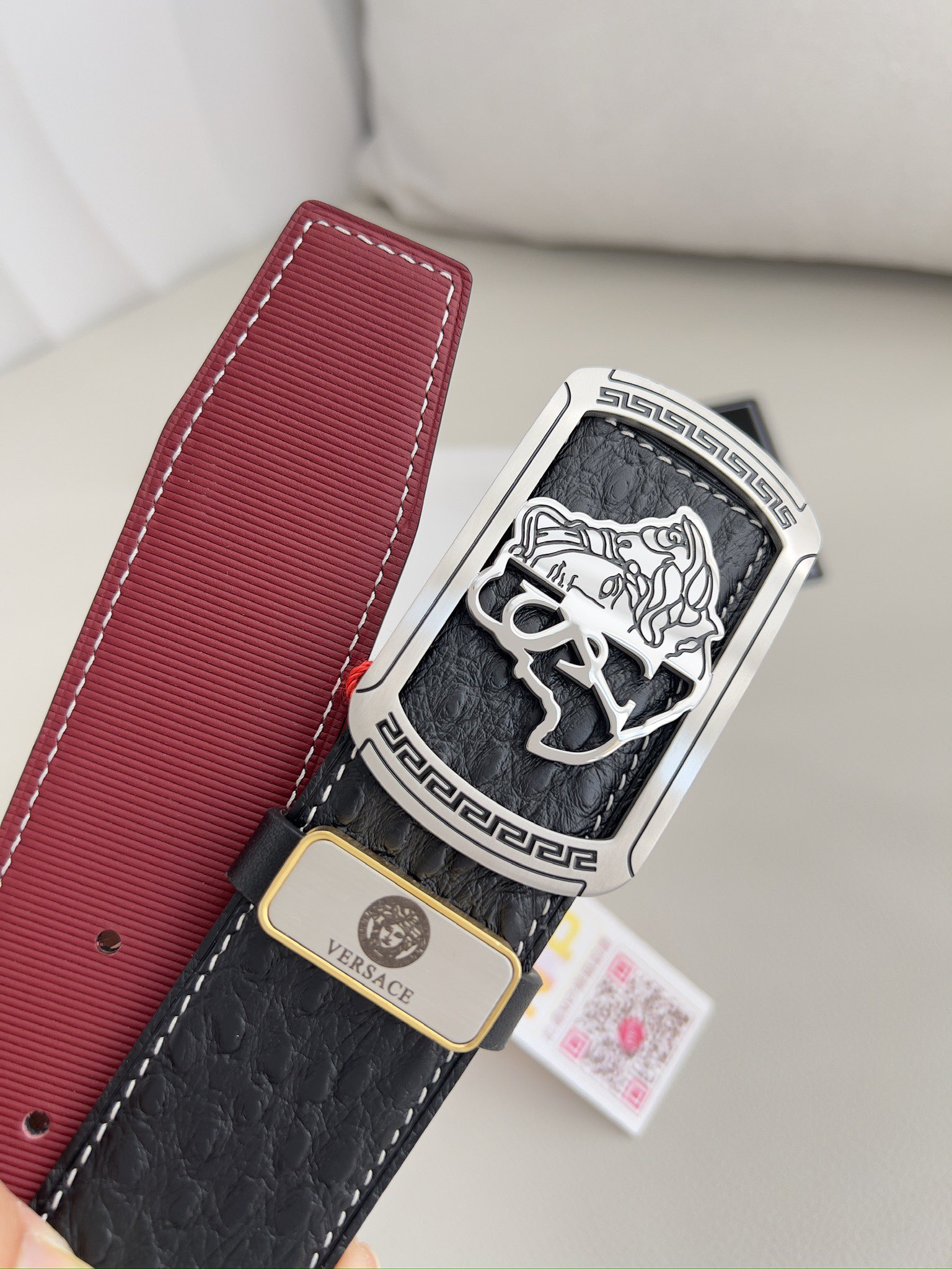 【VERSACE】(ヴェルサーチ) 3.8cmベルト メンズ 240903-BRAND OFF