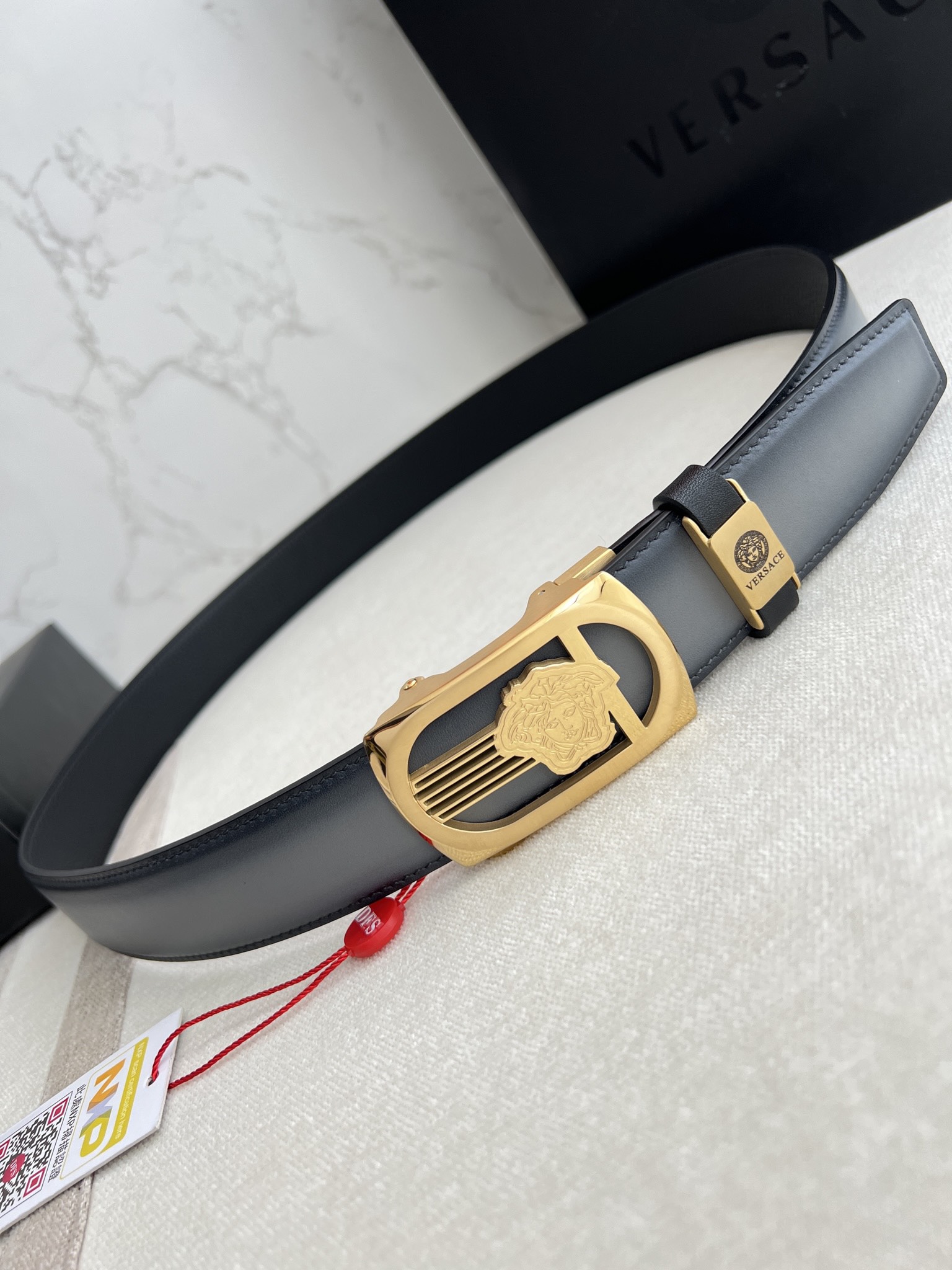 【VERSACE】(ヴェルサーチ) 3.5cmベルト メンズ-BRAND OFF
