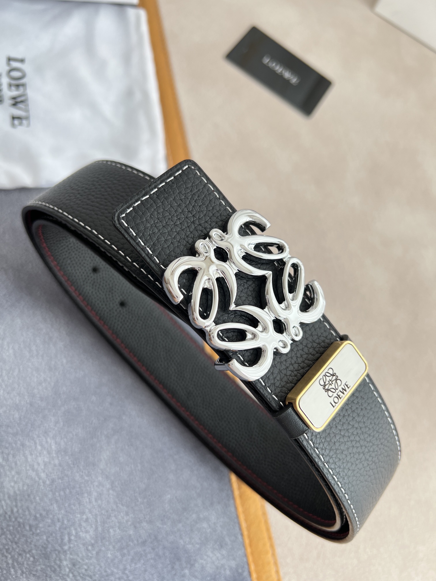 【2026】【LOEWE】(ロエベ)3.8cmベルト メンズ-BRAND OFF