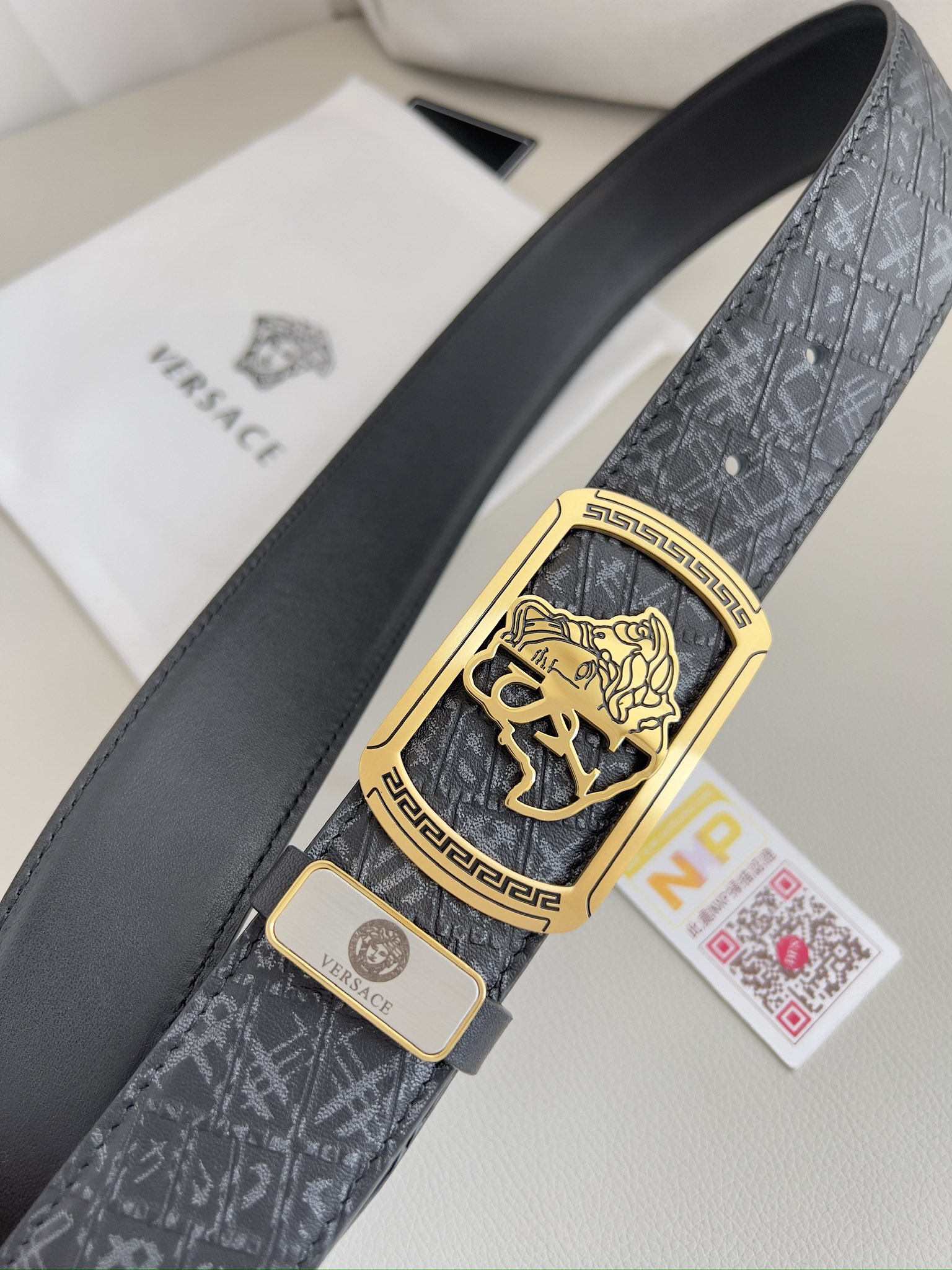 【VERSACE】(ヴェルサーチ) 3.8cmベルト メンズ 24706-BRAND OFF