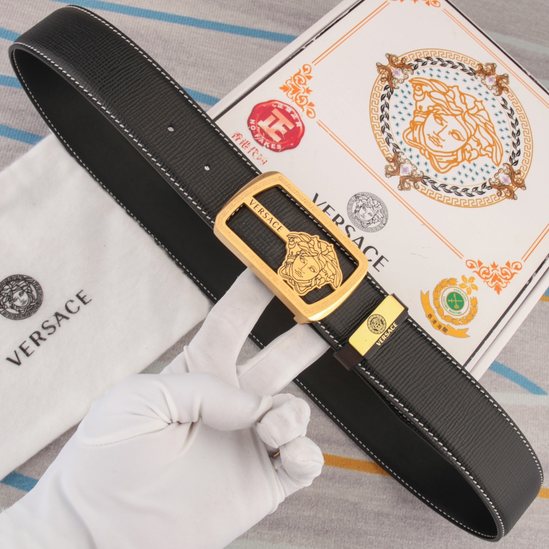 【VERSACE】(ヴェルサーチ) 3.8cmベルト メンズ 240903-BRAND OFF