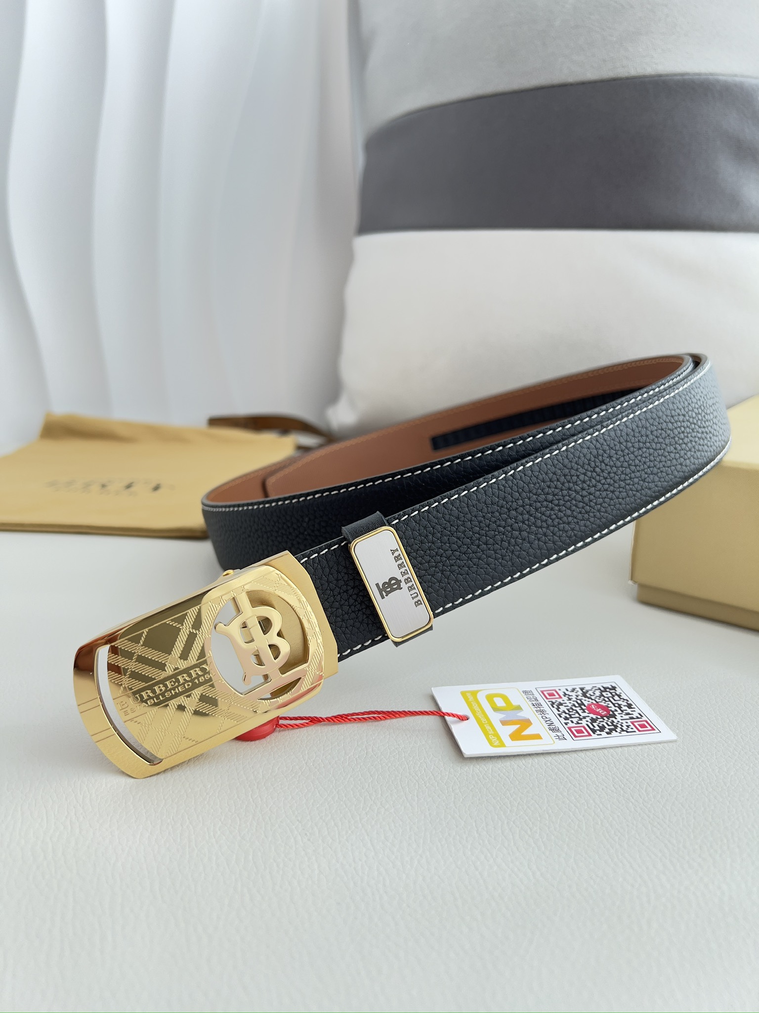 【BURBERRY 】(バーバリー) 3.5cmベルト メンズ 240904-BRAND OFF