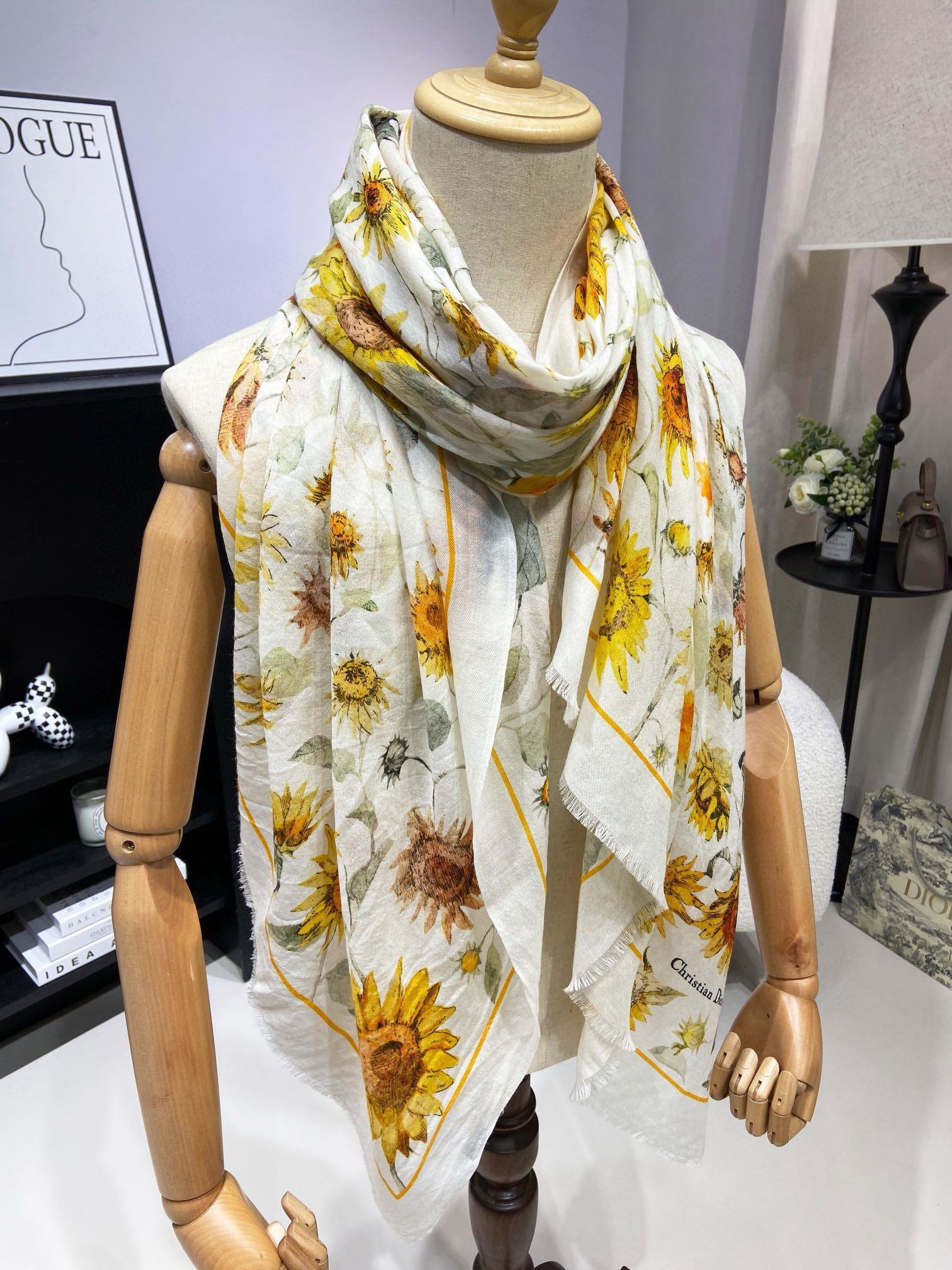 【DIOR  ディオール 】スカーフ  200*110cm  241108-BRAND OFF