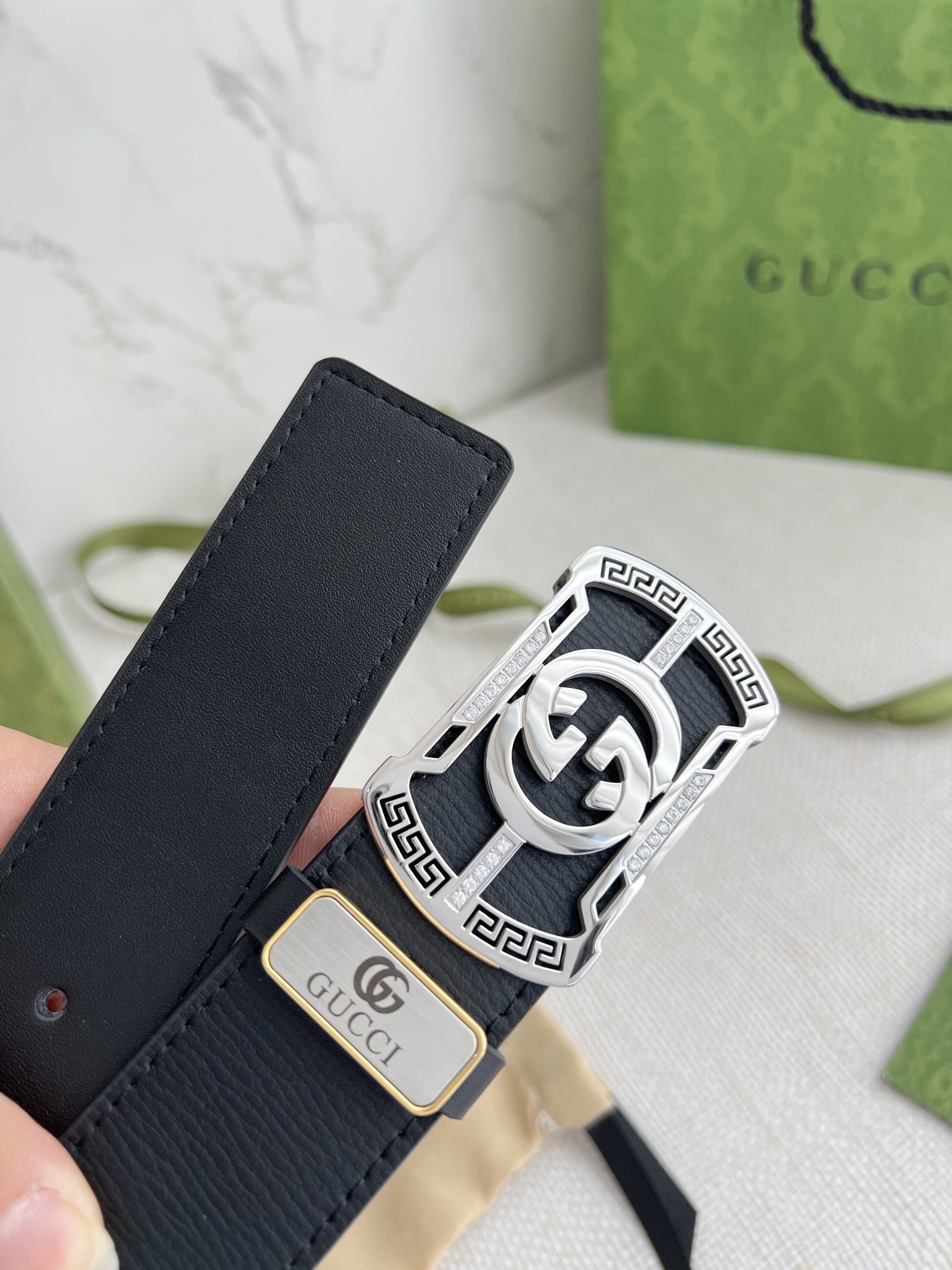 【GUCCI】(クッチ) 3.8cm   ベルト メンズ-BRAND OFF