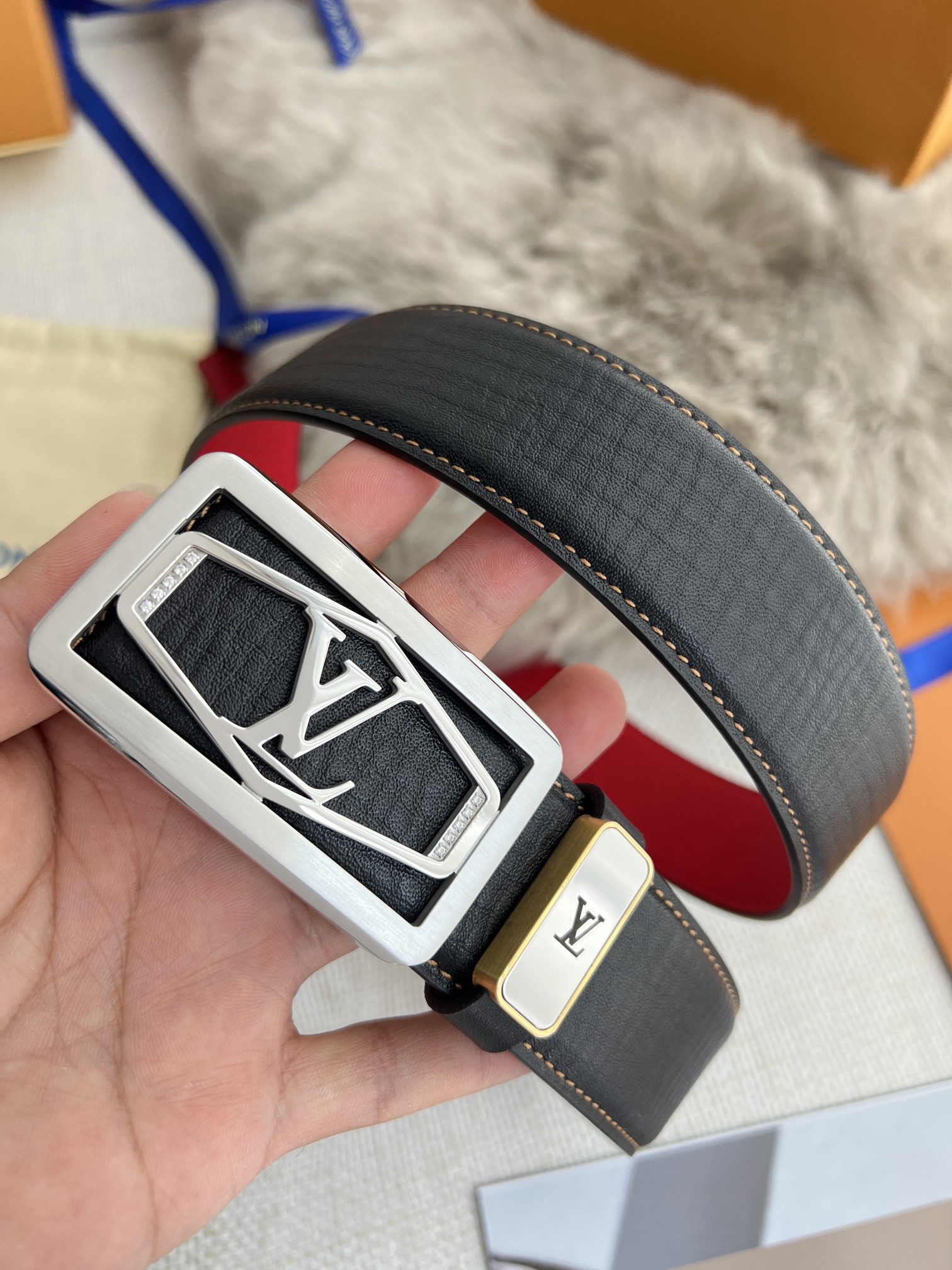 【LOUIS VUITTON】(ルイヴィトン) 3.8cm   ベルト メンズ-BRAND OFF