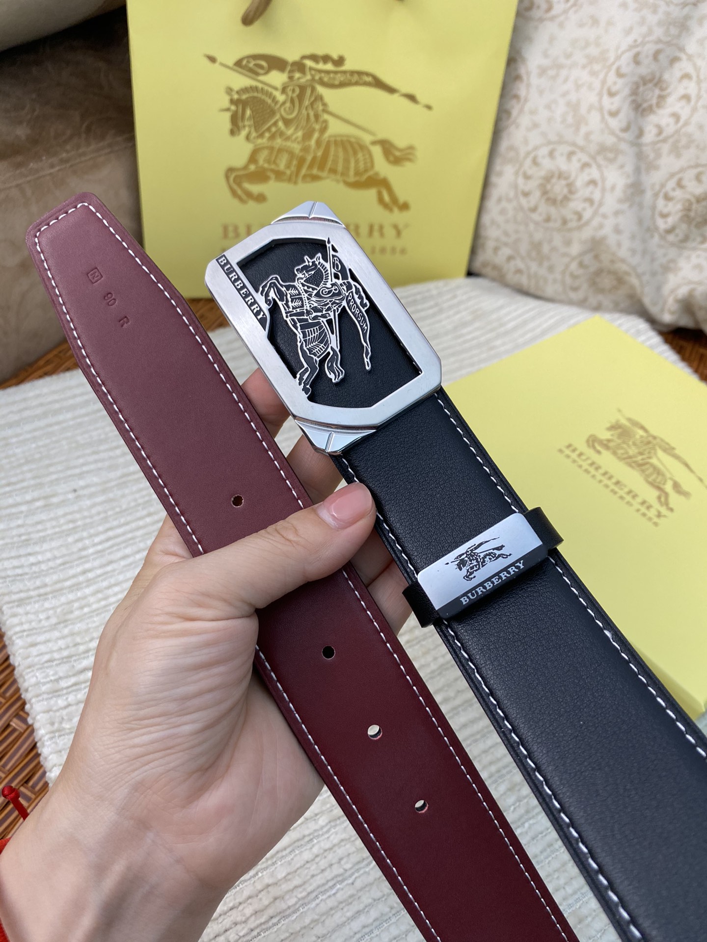 【BURBERRY】(バーバリー) 3.8cm   ベルト メンズ-BRAND OFF