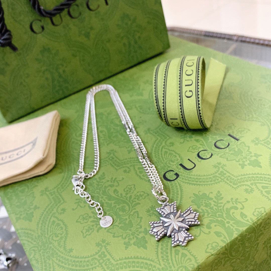 【GUCCI】ネックレス、新しいネックレス万能シンプルファッションオーナメント-BRAND OFF