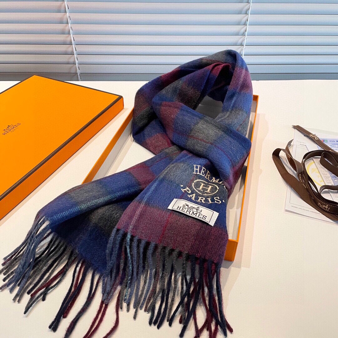 【HERMES エルメス 】スカーフ30*180CM-BRAND OFF