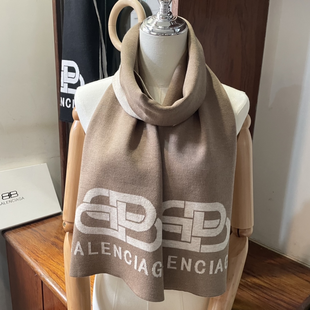 【2026】【BALENCIAGA  バレンシアガ】スカーフ32*200CM-BRAND OFF