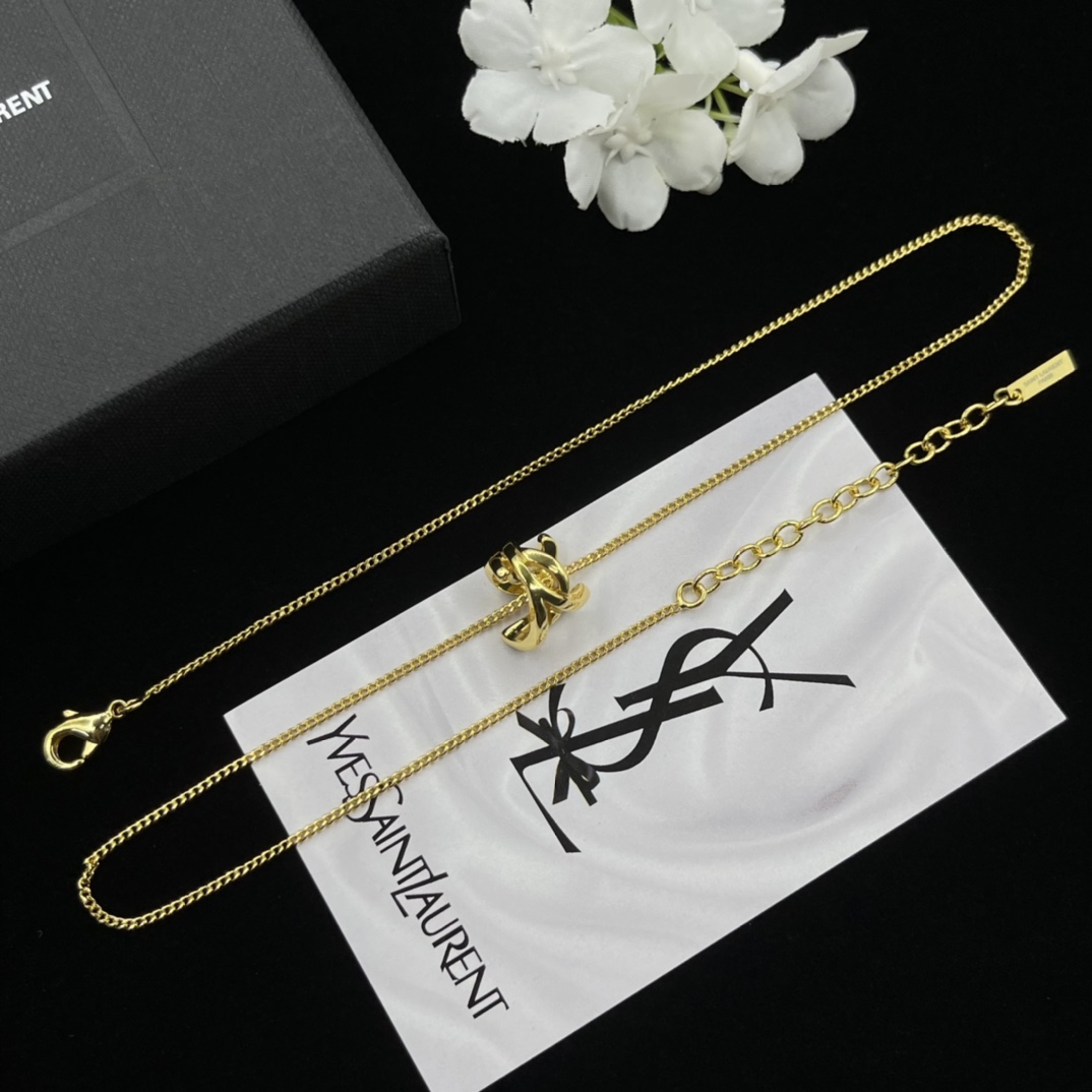 【YSL SAINT LAURENT  】サンローラン ネックレス、新しいネックレス万能シンプルファッションオーナメント-BRAND OFF