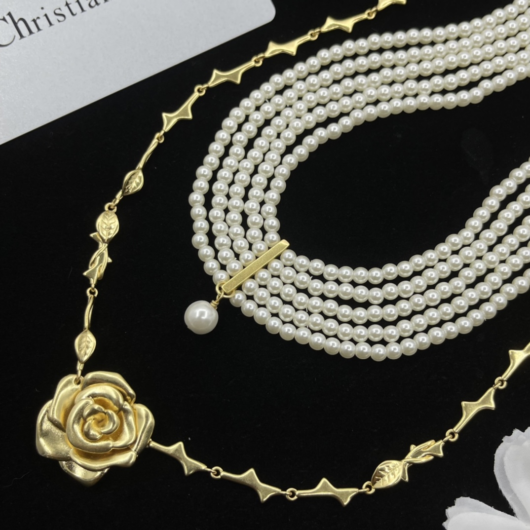 【2026】【DIOR】ネックレス、新しいネックレス万能シンプルファッションオーナメント-BRAND OFF