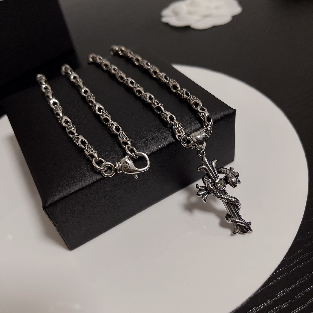 【2026】【CHROME HEARTS】ネックレス、新しいネックレス万能シンプルファッションオーナメント-BRAND OFF