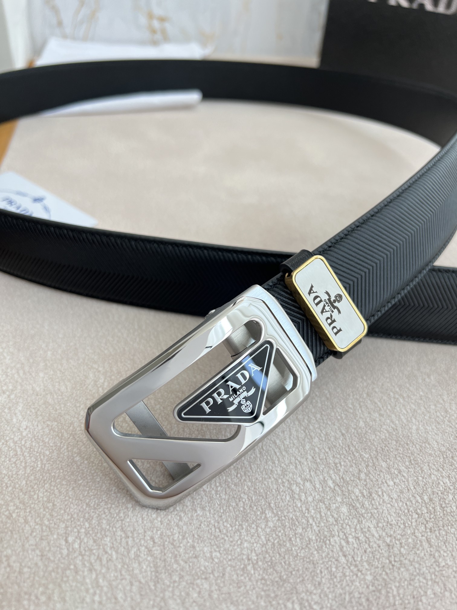 【PRADA】(プラダ) 3.5cmベルト メンズ-BRAND OFF