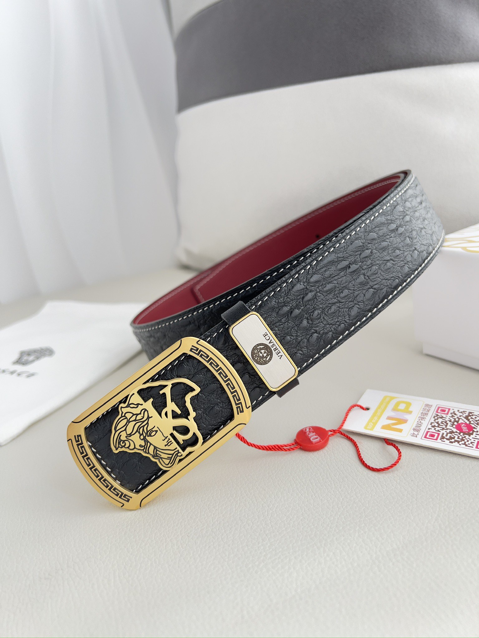 【VERSACE】(ヴェルサーチ) 3.8cmベルト メンズ 240903-BRAND OFF