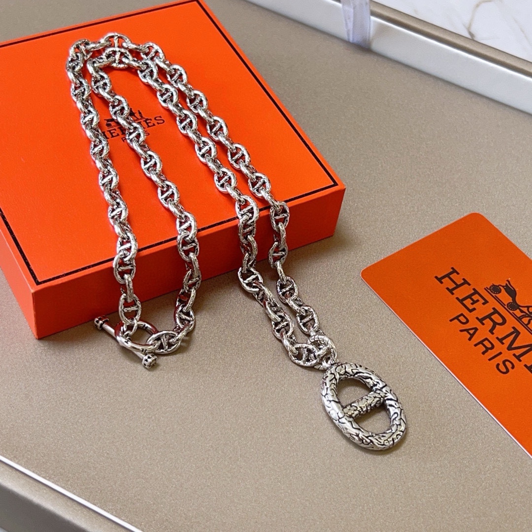 【HERMES】ネックレス、新しいネックレス万能シンプルファッションオーナメント 2473-BRAND OFF