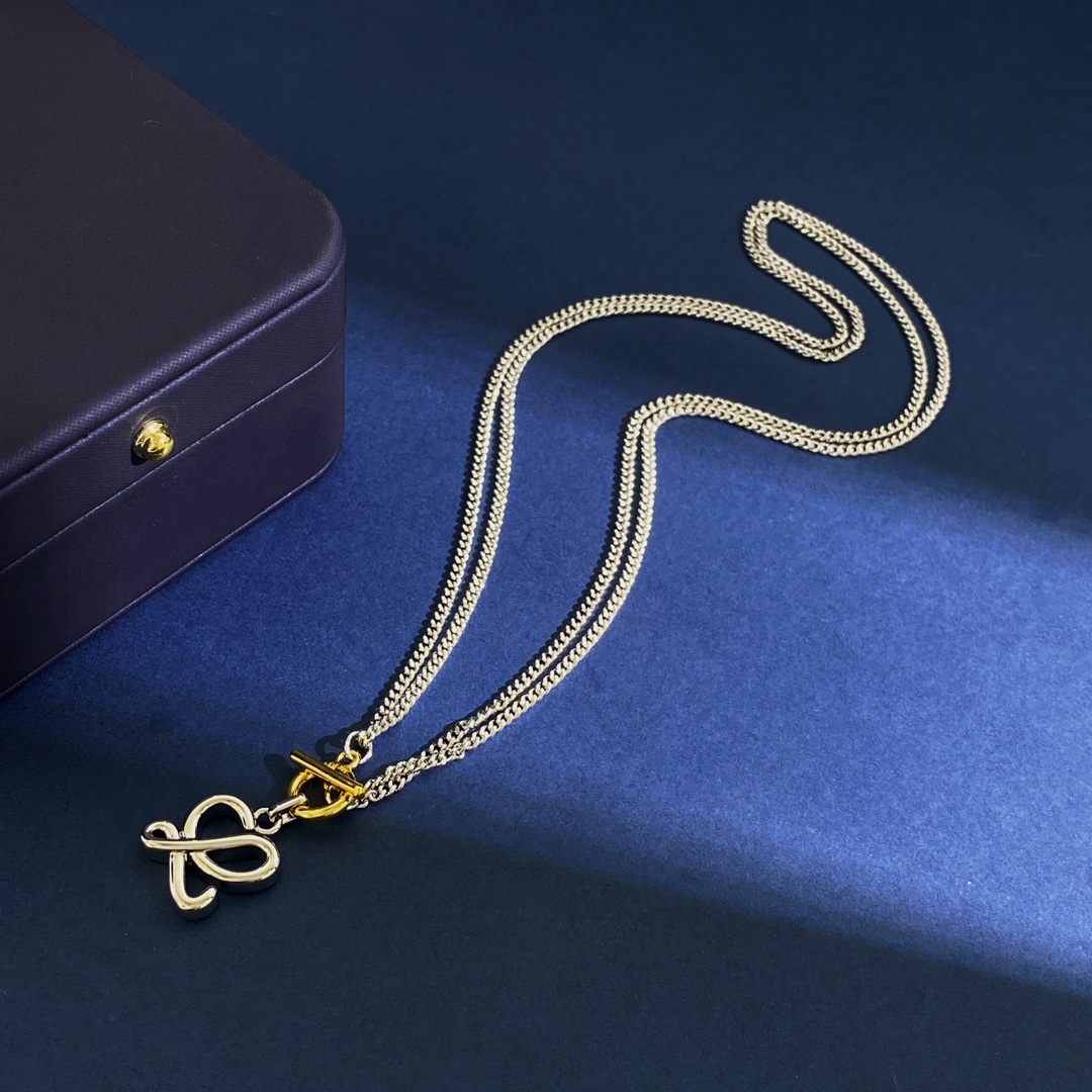 【LOEWE】ネックレス、新しいネックレス万能シンプルファッションオーナメント 2474-BRAND OFF
