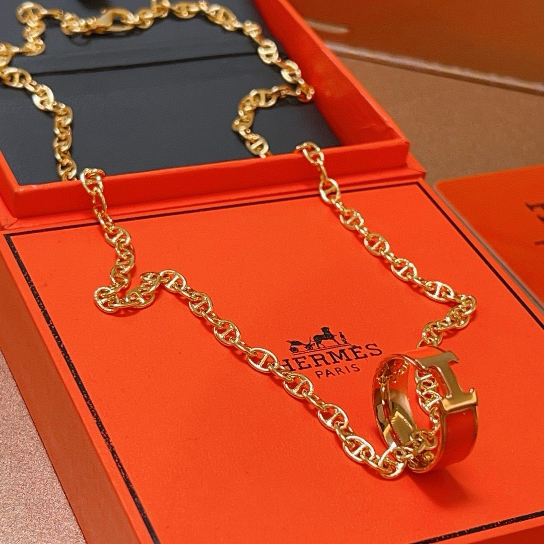 【HERMES】ネックレス、新しいネックレス万能シンプルファッションオーナメント 240730-BRAND OFF
