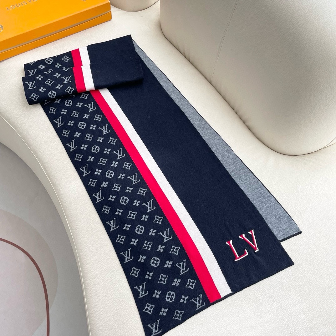 【LV LOUIS VUITTON ルイ·ヴィトン】 スカーフ 180*32cm  241107-BRAND OFF