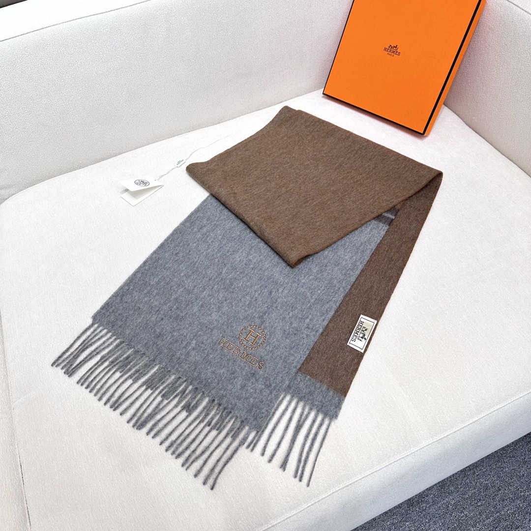 【HERMES エルメス 】スカーフ   30*180CM  241109-BRAND OFF
