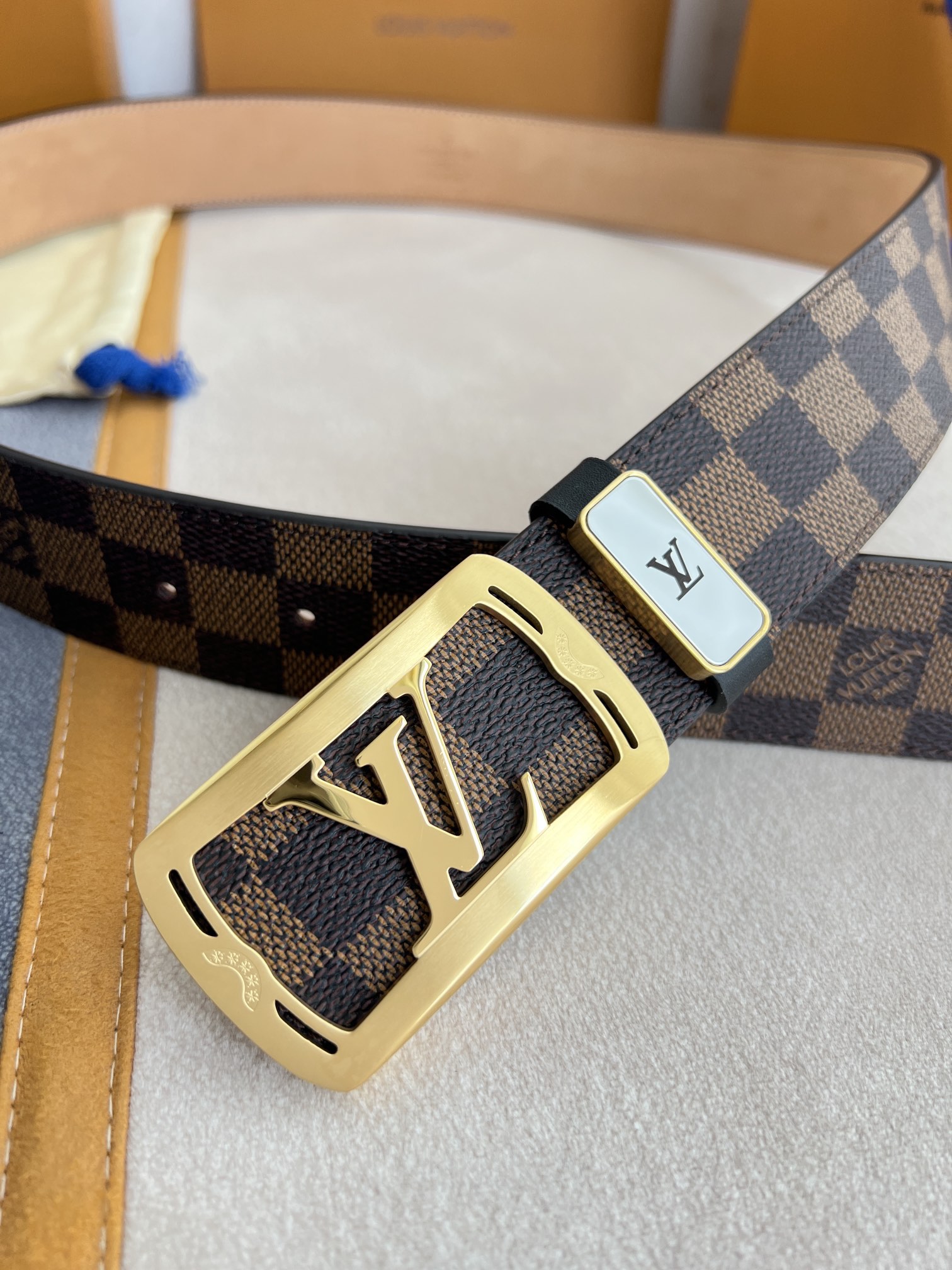 【LOUIS VUITTON】(ルイヴィトン) 3.8cm   ベルト メンズ-BRAND OFF