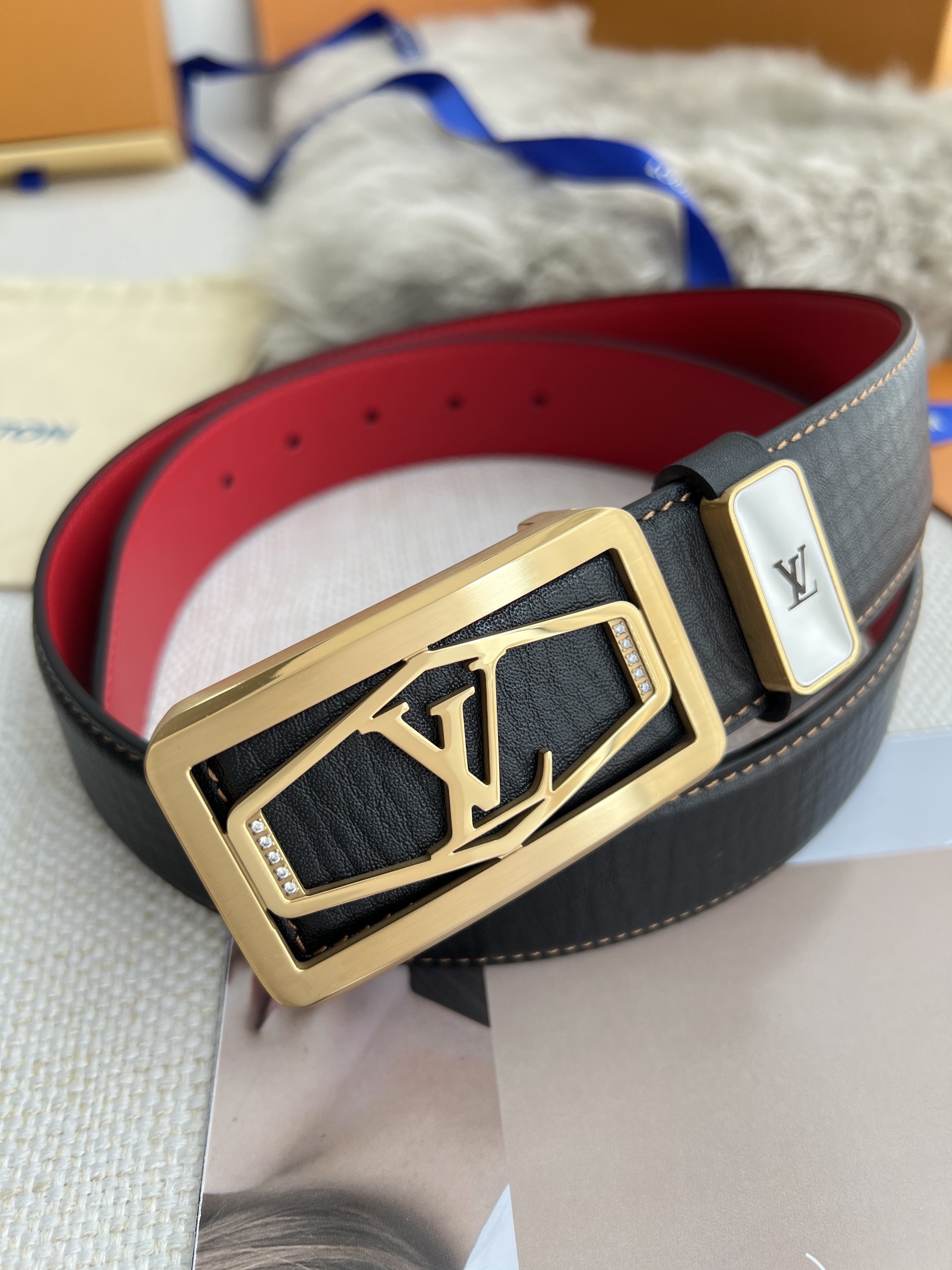 【LOUIS VUITTON】(ルイヴィトン) 3.8cm   ベルト メンズ-BRAND OFF