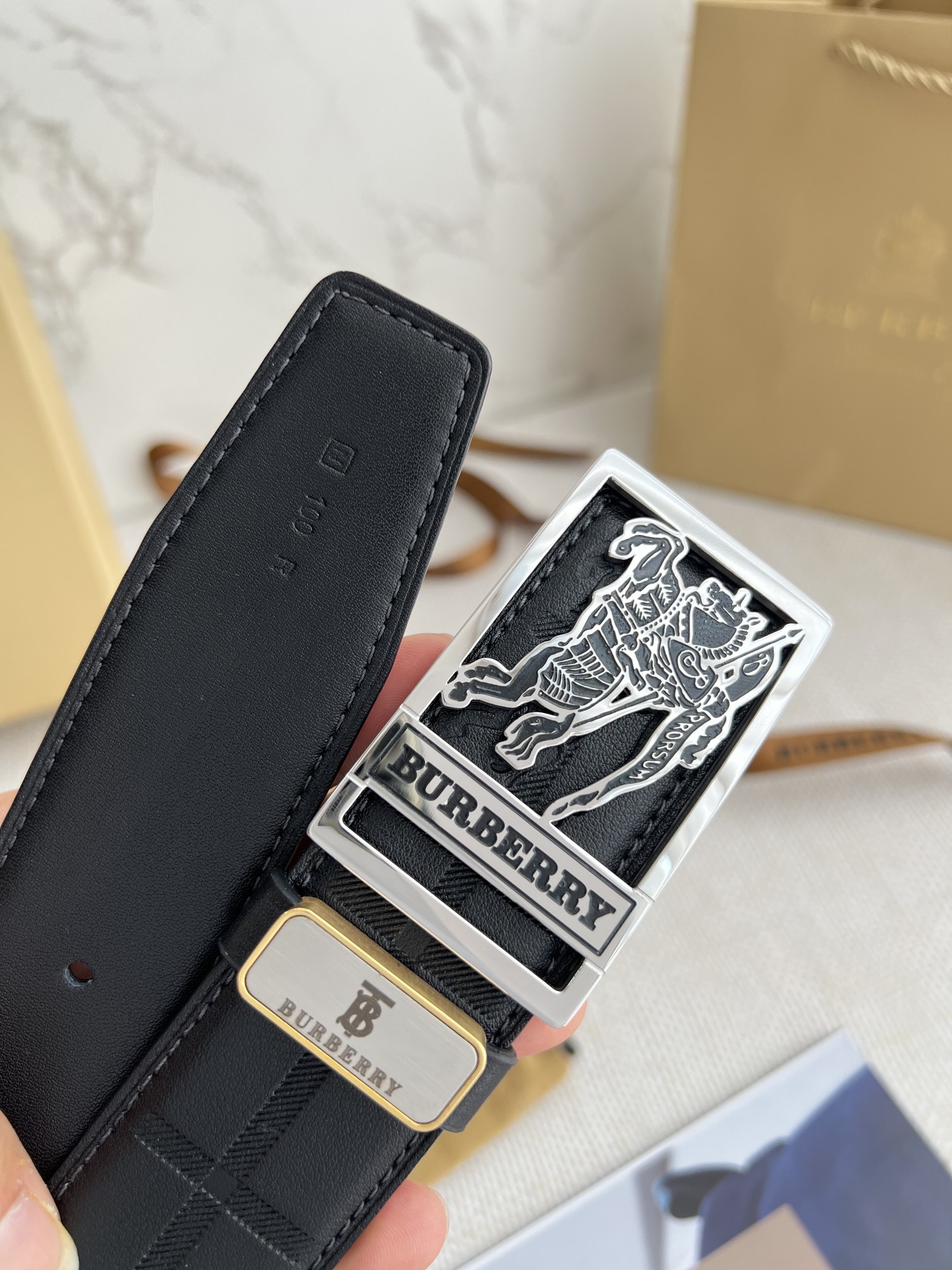 【BURBERRY】(バーバリー) 3.8cm   ベルト メンズ-BRAND OFF