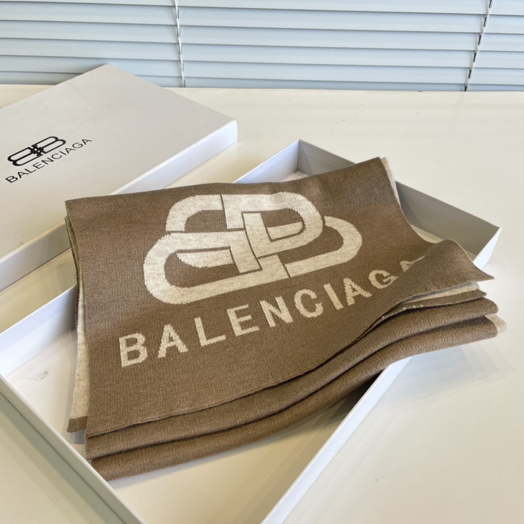 【2026】【BALENCIAGA  バレンシアガ】スカーフ32*200CM-BRAND OFF