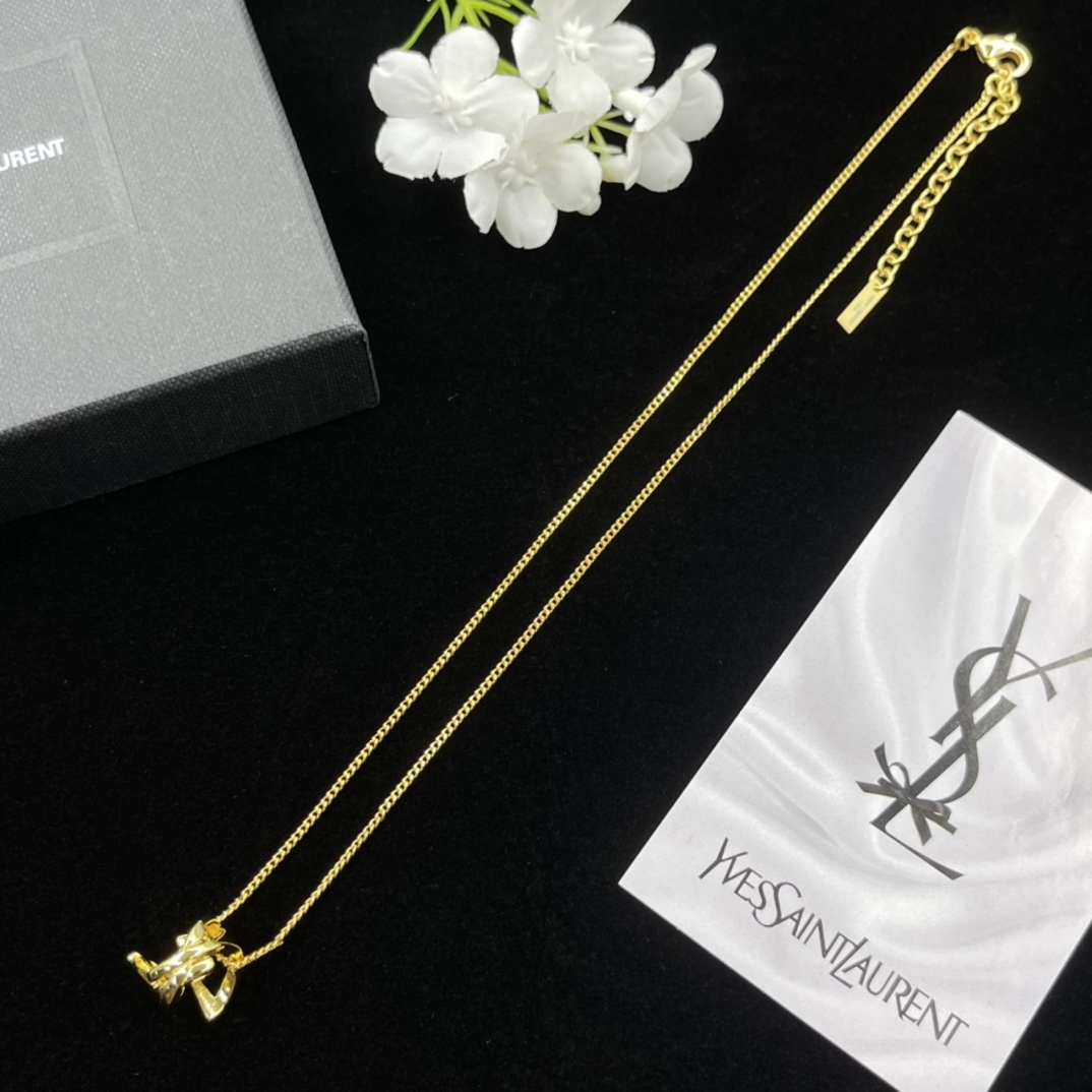 【YSL SAINT LAURENT  】サンローラン ネックレス、新しいネックレス万能シンプルファッションオーナメント-BRAND OFF