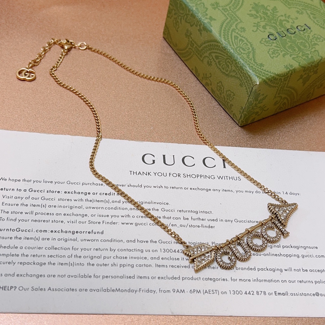 【GUCCI】ネックレス、新しいネックレス万能シンプルファッションオーナメント-BRAND OFF