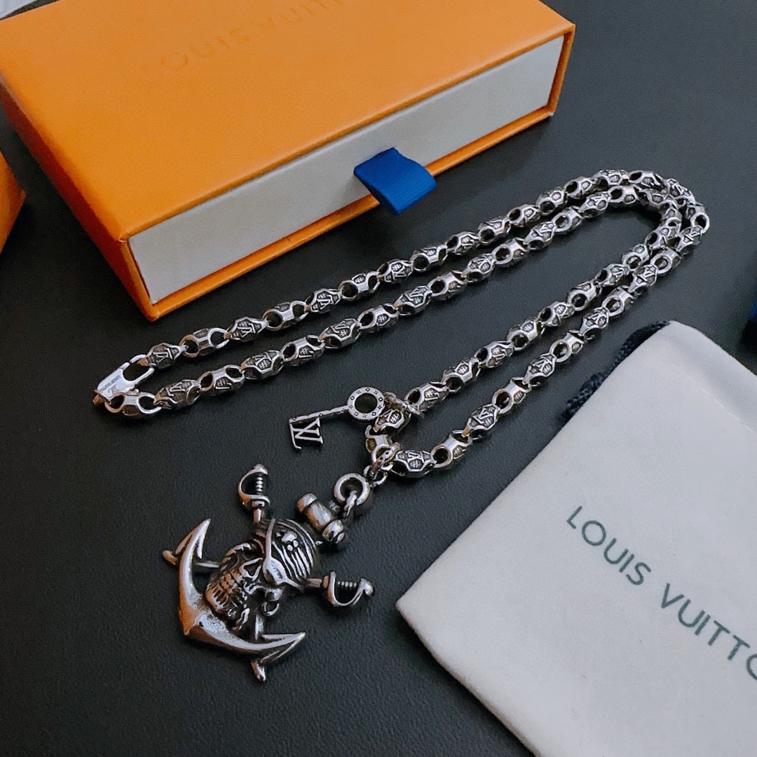 【LOUIS VUITTON】ネックレス、新しいネックレス万能シンプルファッションオーナメント-BRAND OFF