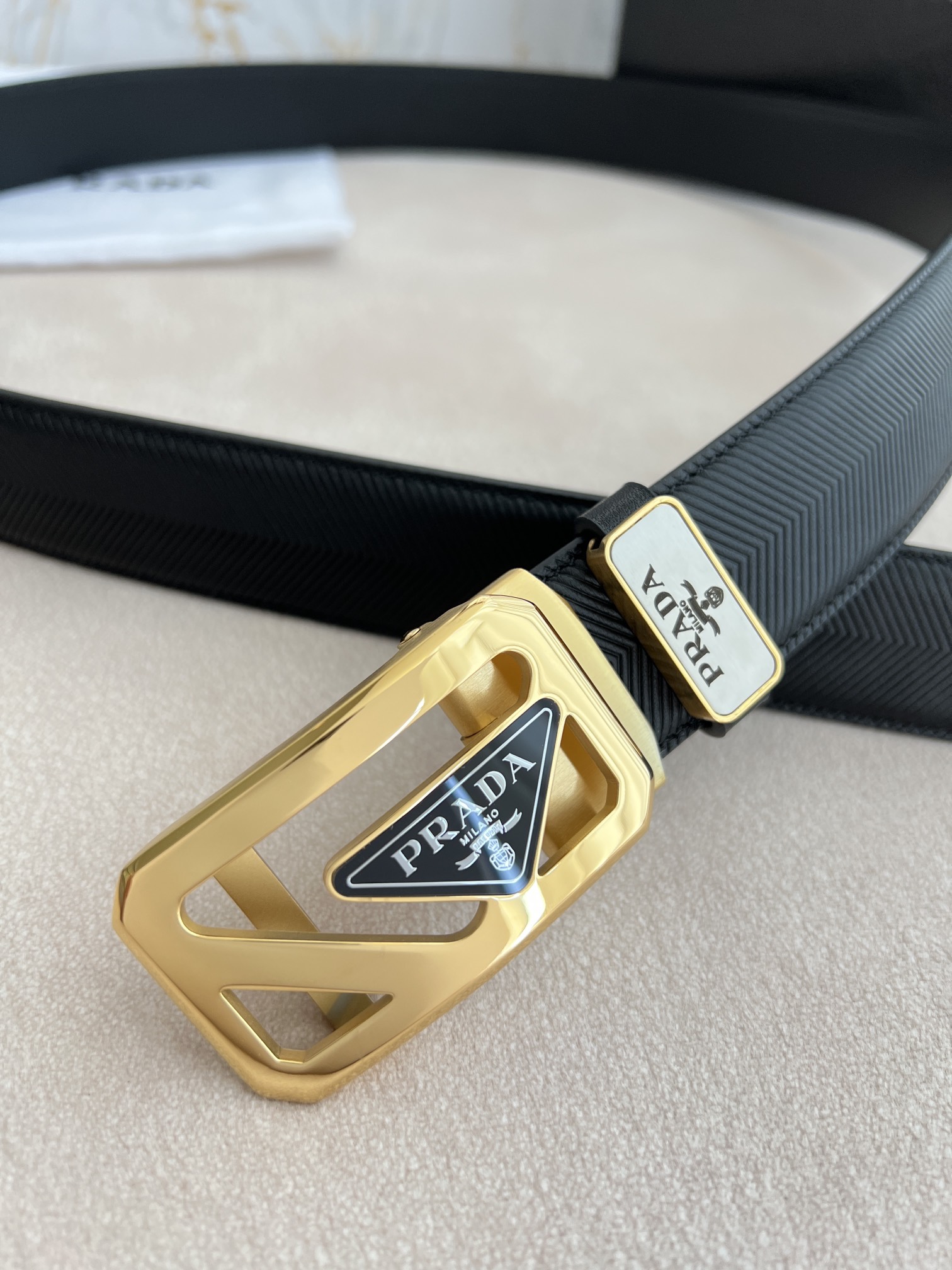 【PRADA】(プラダ) 3.5cmベルト メンズ-BRAND OFF