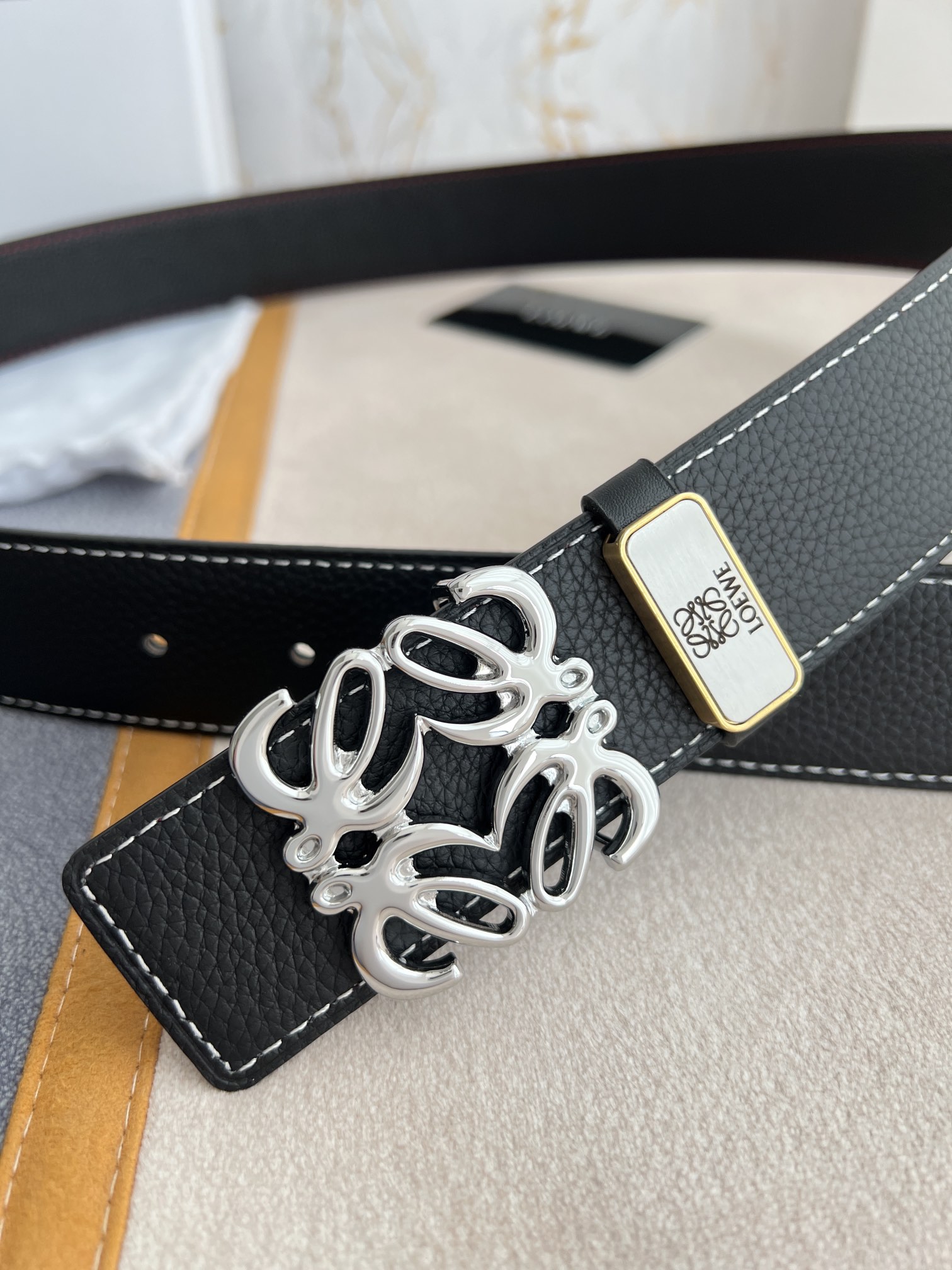 【2026】【LOEWE】(ロエベ)3.8cmベルト メンズ-BRAND OFF