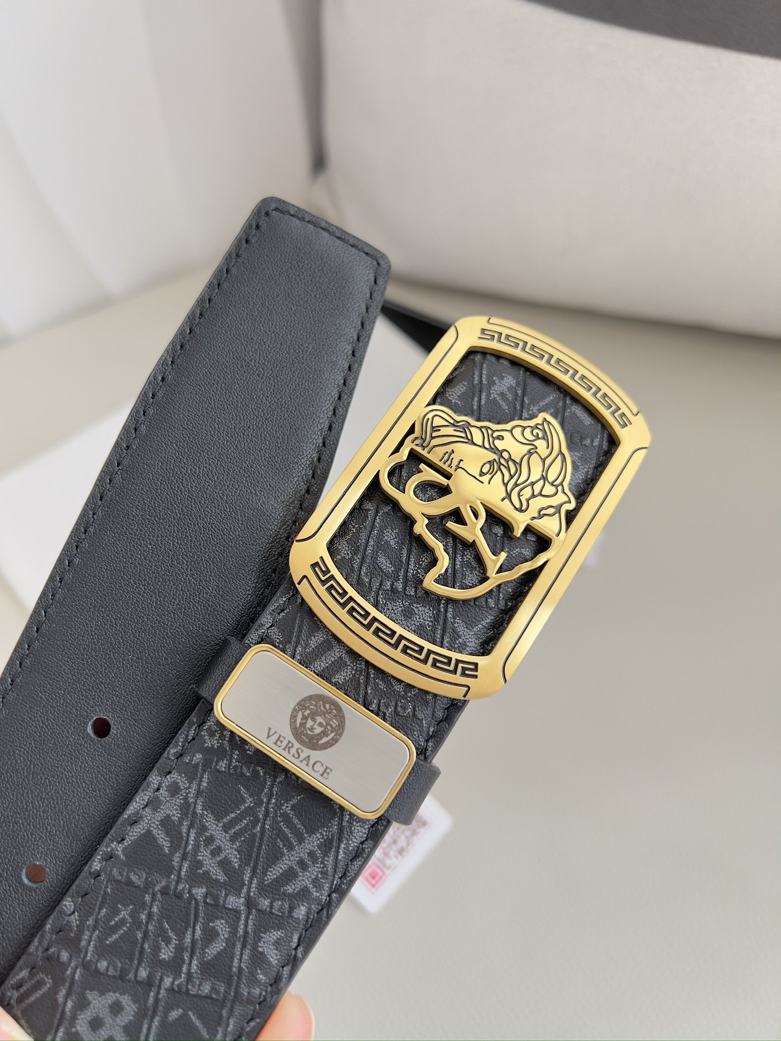 【VERSACE】(ヴェルサーチ) 3.8cmベルト メンズ 24706-BRAND OFF