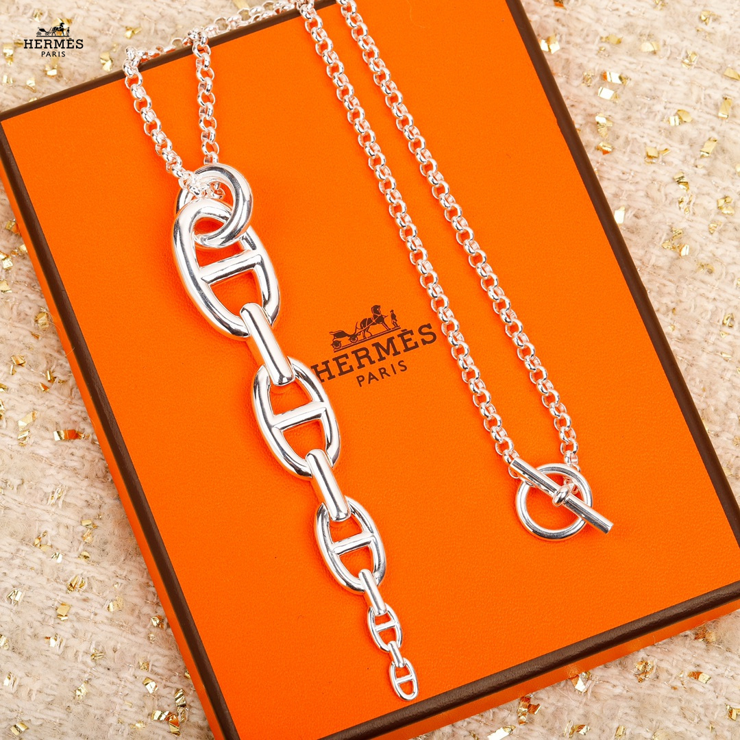 【HERMES】ネックレス、新しいネックレス万能シンプルファッションオーナメント 240730-BRAND OFF