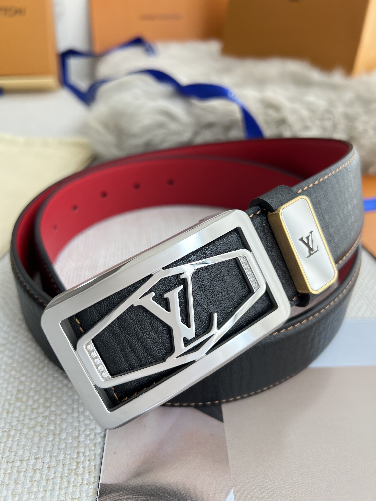 【LOUIS VUITTON】(ルイヴィトン) 3.8cm   ベルト メンズ-BRAND OFF