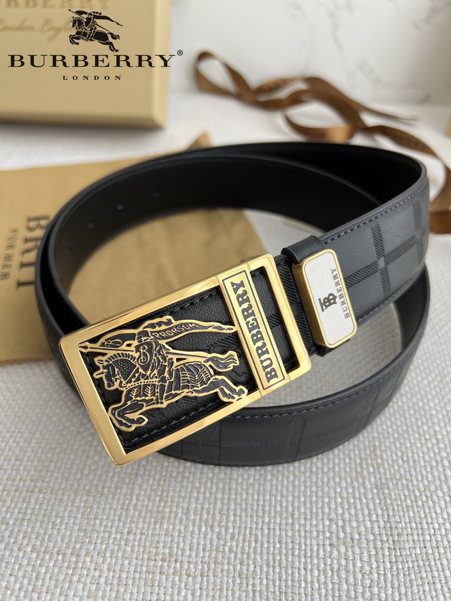 【BURBERRY】(バーバリー) 3.8cm   ベルト メンズ-BRAND OFF